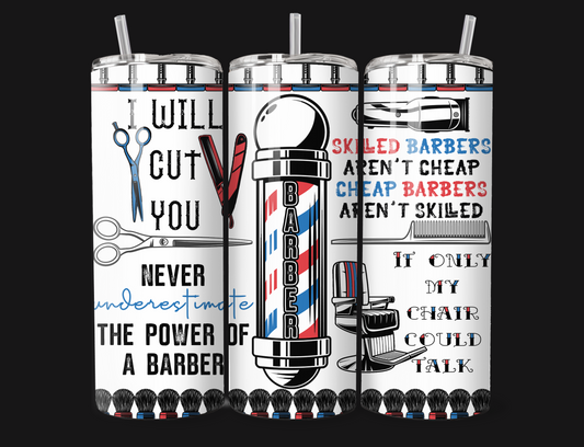 Barber Shop Skinny Tumbler