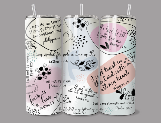 Bible Verses Skinny Tumbler