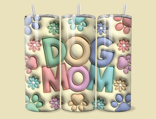 Dog Mom Skinny Tumbler