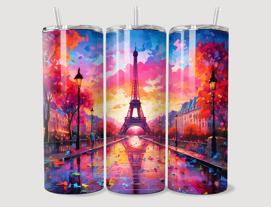 Eiffel Tower Skinny Tumbler