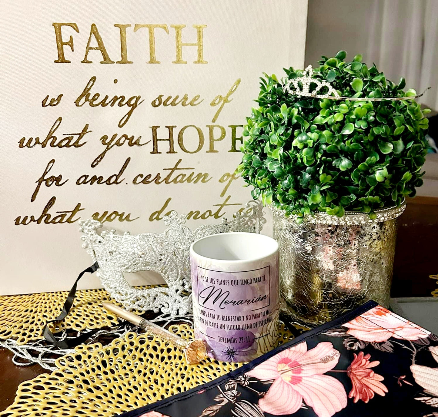 Beautiful Bible Verse Purple Mug