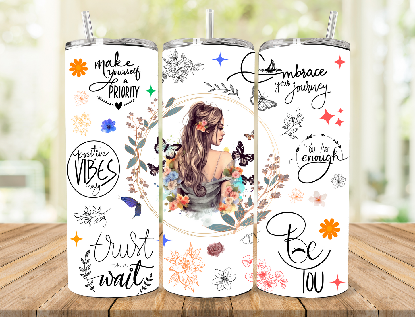 Good Vibes Skinny Tumbler