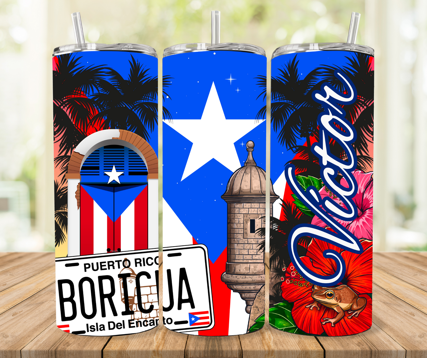 Boricua Skinny Tumbler